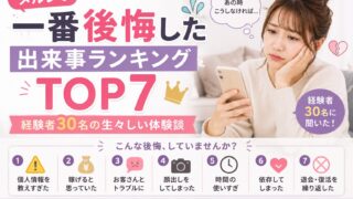 メルレで一番後悔した出来事ランキングTOP7｜経験者30名の生々しい体験談